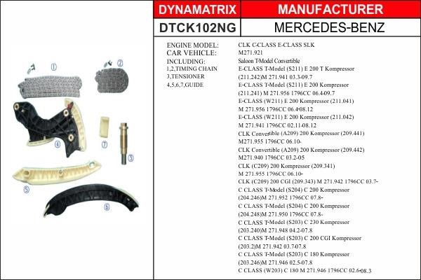 Dynamatrix DTCK102NG Комплект ланцюга ГРМ DTCK102NG: Купити в Україні - Добра ціна на EXIST.UA!