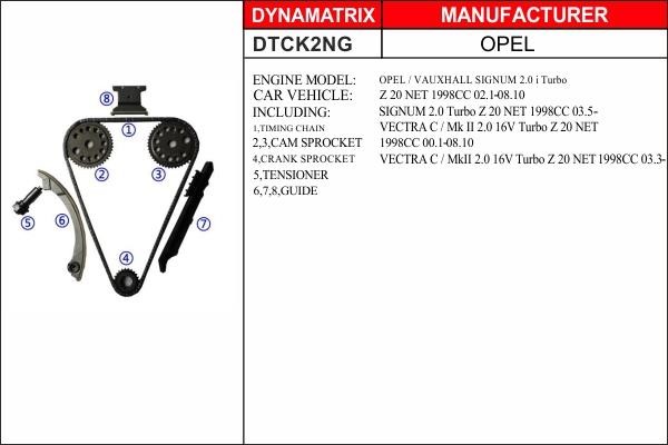 Dynamatrix DTCK2NG Комплект ланцюга ГРМ DTCK2NG: Купити в Україні - Добра ціна на EXIST.UA!