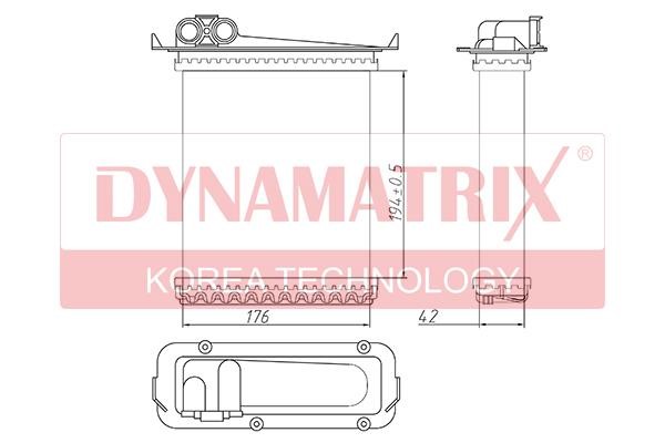 Dynamatrix DR73640 Радіатор опалювача салону DR73640: Купити в Україні - Добра ціна на EXIST.UA!