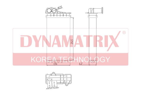 Dynamatrix DR72941 Радіатор опалювача салону DR72941: Купити в Україні - Добра ціна на EXIST.UA!