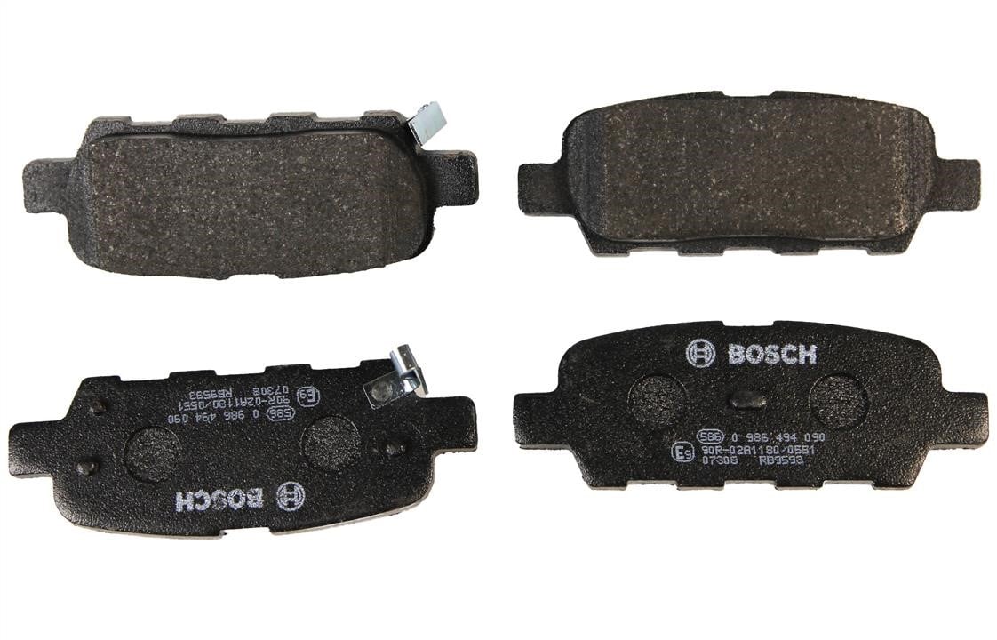 Bosch 0 986 494 090 Гальмівні колодки, комплект 0986494090: Приваблива ціна - Купити в Україні на EXIST.UA!