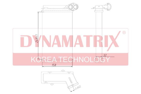 Dynamatrix DR73973 Теплообмінник, система опалення салону DR73973: Купити в Україні - Добра ціна на EXIST.UA!