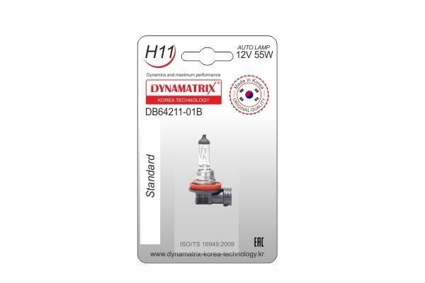 Dynamatrix DB64211-01B Лампа галогенна 12В H11 55Вт DB6421101B: Купити в Україні - Добра ціна на EXIST.UA!