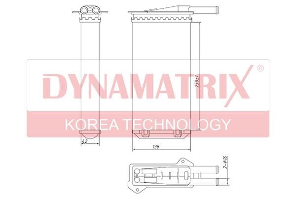 Dynamatrix DR71761 Радіатор опалювача салону DR71761: Купити в Україні - Добра ціна на EXIST.UA!