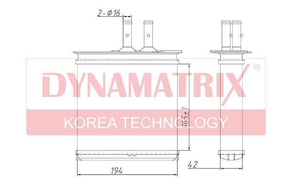 Dynamatrix DR71442 Радіатор опалювача салону DR71442: Купити в Україні - Добра ціна на EXIST.UA!