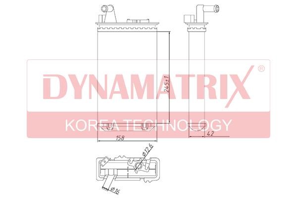 Dynamatrix DR71438 Теплообмінник, система опалення салону DR71438: Купити в Україні - Добра ціна на EXIST.UA!