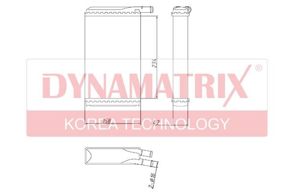 Dynamatrix DR73940 Радіатор опалювача салону DR73940: Приваблива ціна - Купити в Україні на EXIST.UA!