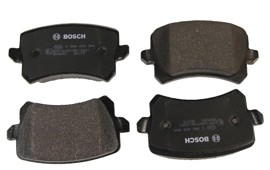 Bosch 0 986 494 344 Гальмівні колодки, комплект 0986494344: Купити в Україні - Добра ціна на EXIST.UA!