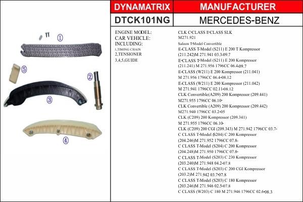 Dynamatrix DTCK101NG Комплект ланцюга ГРМ DTCK101NG: Купити в Україні - Добра ціна на EXIST.UA!