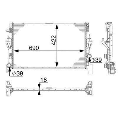 CR902000P Mahle/Behr Радиатор охлаждения двигателя