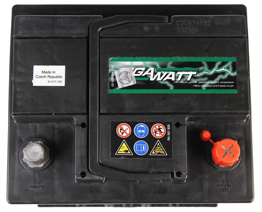 Батарея аккумуляторная Gigawatt 12В 52Ач 470А(EN) R+ Gigawatt 0185755200 - фото 3