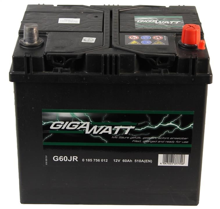Батарея аккумуляторная Gigawatt 12В 60Ач 510А(EN) R+ Gigawatt 0185756012