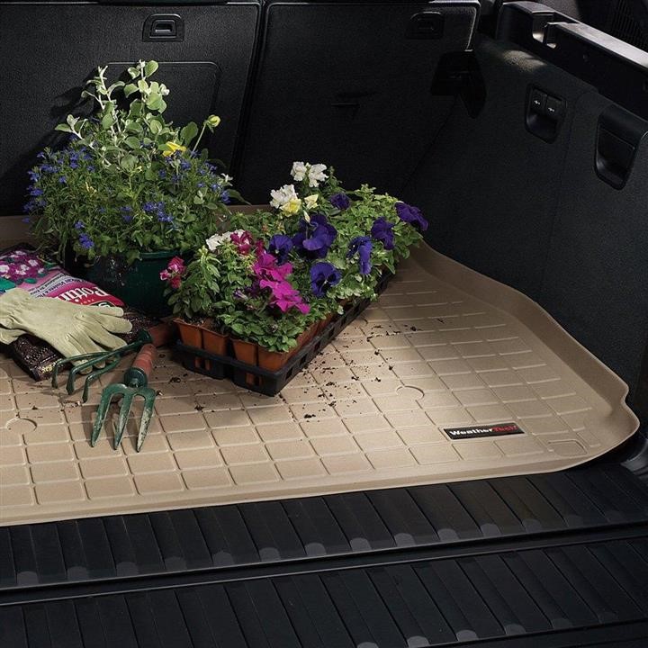 Коврик Weathertech Beige для Hyundai Santa Fe (2 rows)(mkII)(trunk behind 2 row) 2007-2012 Weathertech 41317