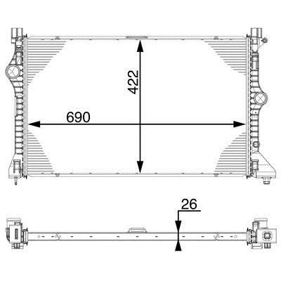 CI222000P Mahle/Behr Интеркулер