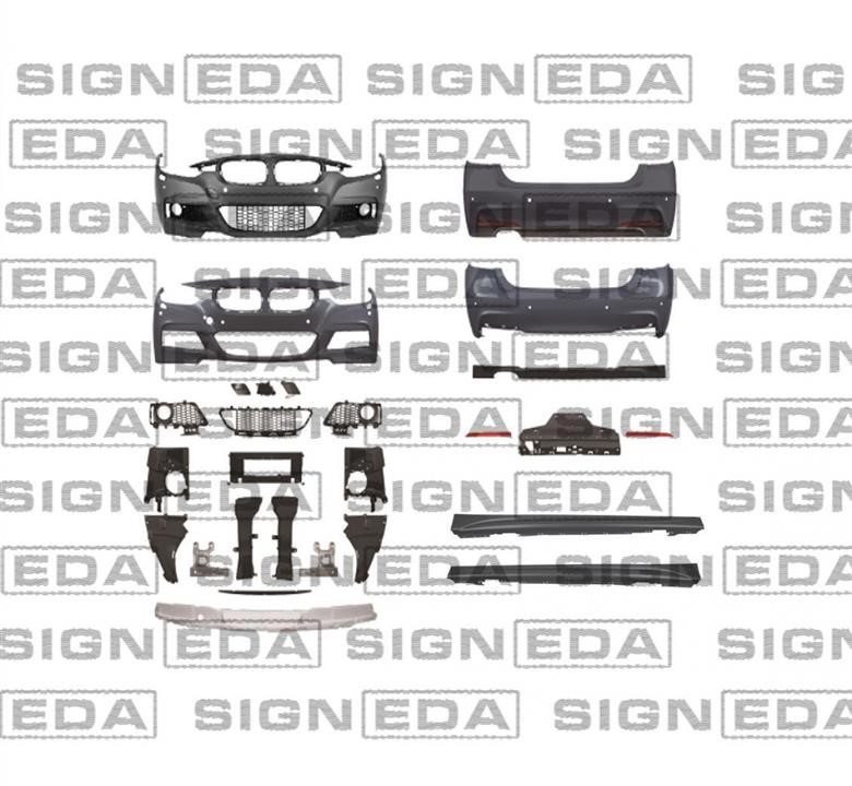 Передній бампер BMW 3 series (БМВ 3 Серії): PBM04296SET Signeda Бампер