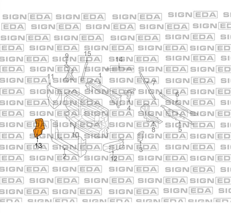 Патрубок воздушного фильтра, воздухозаборник Signeda PBM99310AL