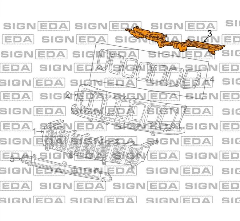 PCR07064CA Signeda Кронштейн бампера