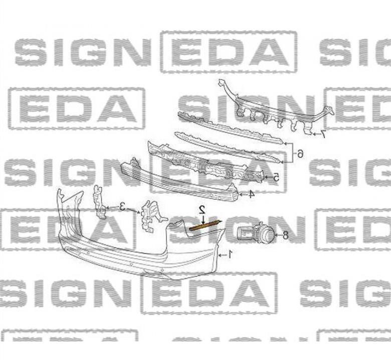 Кронштейн бамперу Signeda PCR43084AL(O)