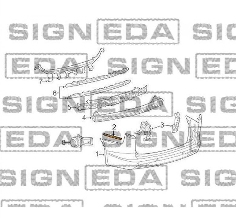 Кронштейн бампера Signeda PCR43084AR(O)