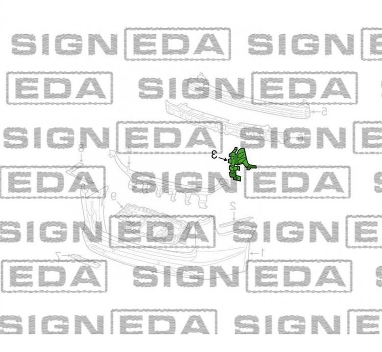 Кронштейн бампера Signeda PCR43085AR(O)