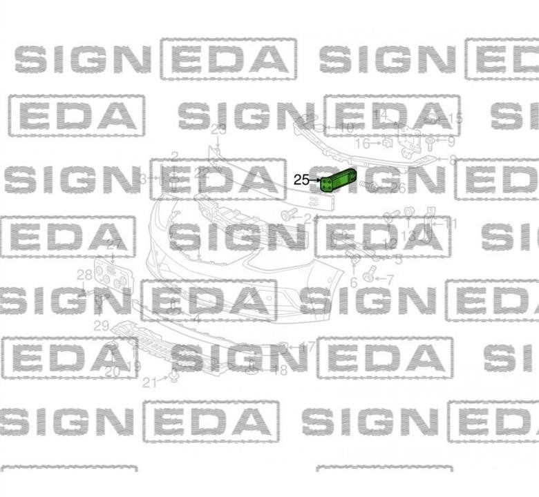 Кронштейн бамперу Signeda PCV43324AL