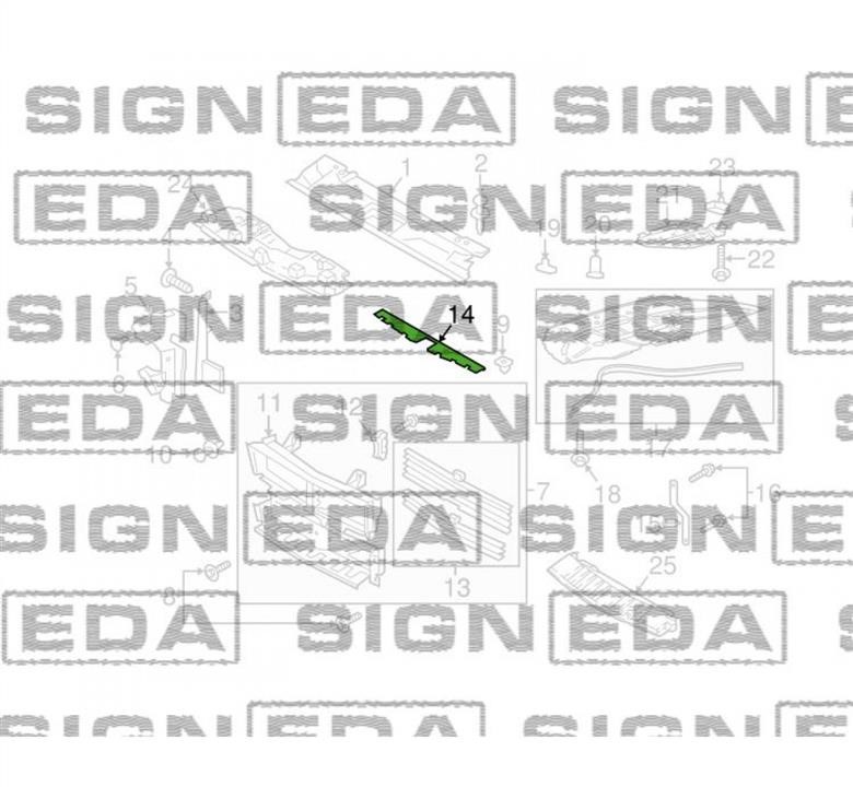 PFD43027AU Signeda Патрубок воздушного фильтра, воздухозаборник