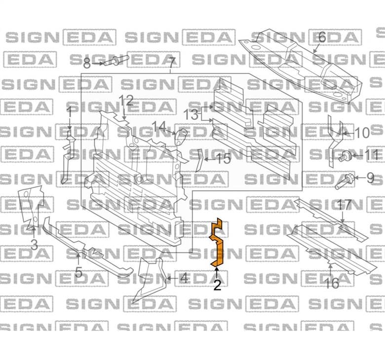 PFD99319AL Signeda Патрубок повітряного фільтра, повітрозабірник