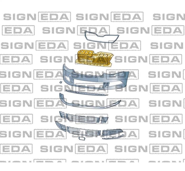 Решітка радіатора Skoda Fabia (Шкода Фабія): PSD07085GA Signeda Решітка радіатора