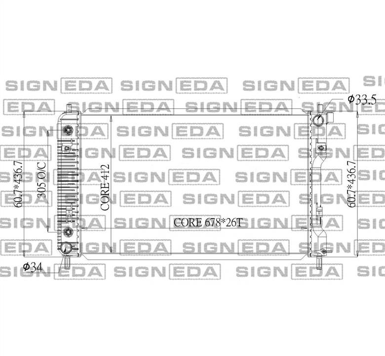 Signeda RA13103A Радіатор охолодження двигуна RA13103A: Купити в Україні - Добра ціна на EXIST.UA!