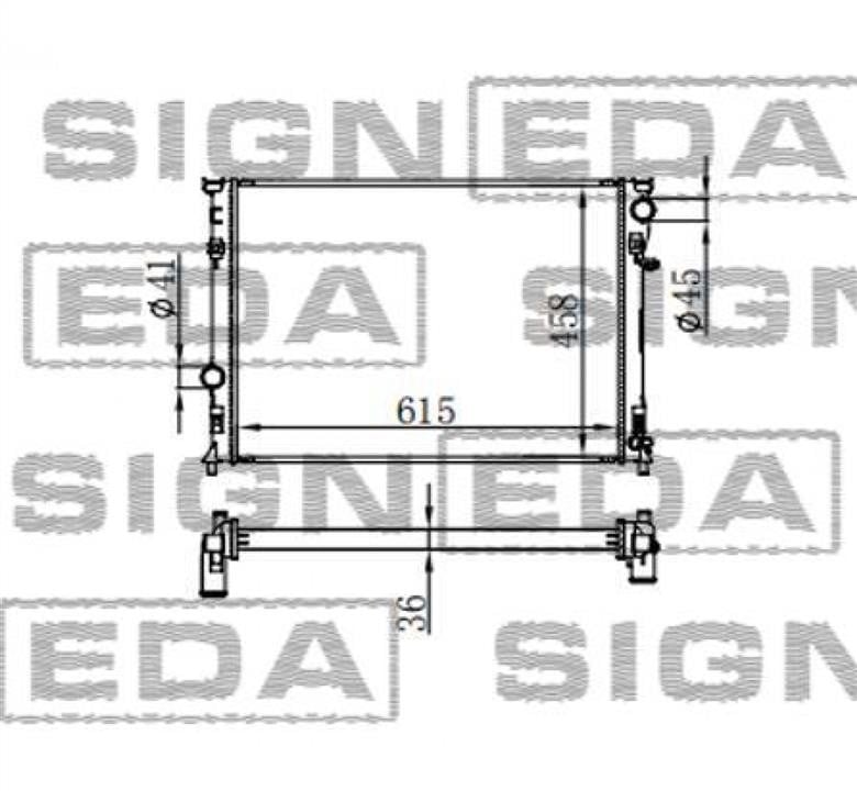 RA13512Q Signeda Радиатор охлаждения двигателя