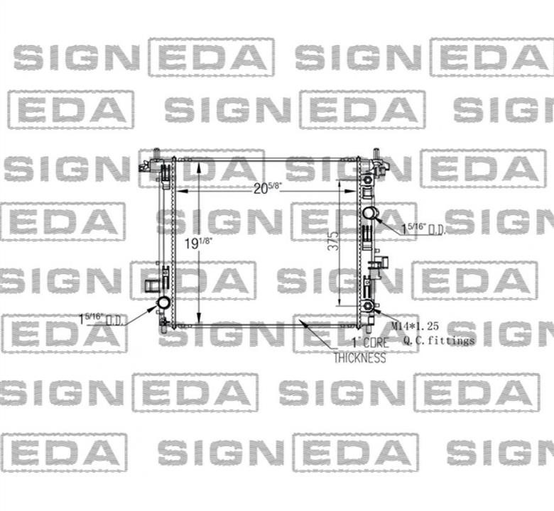 RA13589Q Signeda Радіатор охолодження двигуна