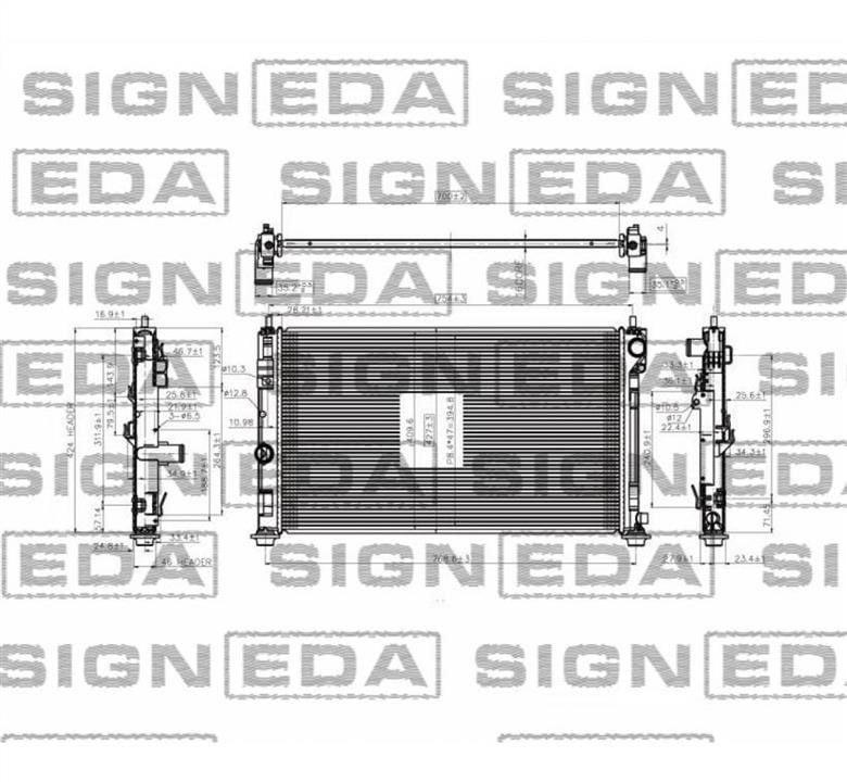 RA61019Q Signeda Радиатор охлаждения двигателя