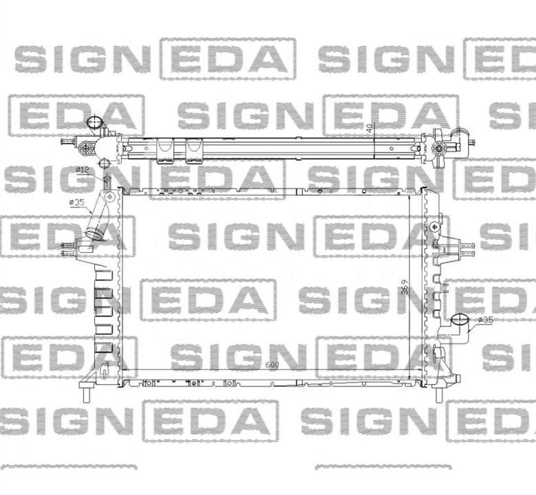 RA63021Q Signeda Радиатор охлаждения двигателя