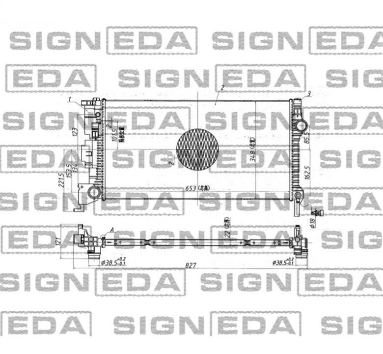 RA87051Q Signeda Радиатор охлаждения двигателя