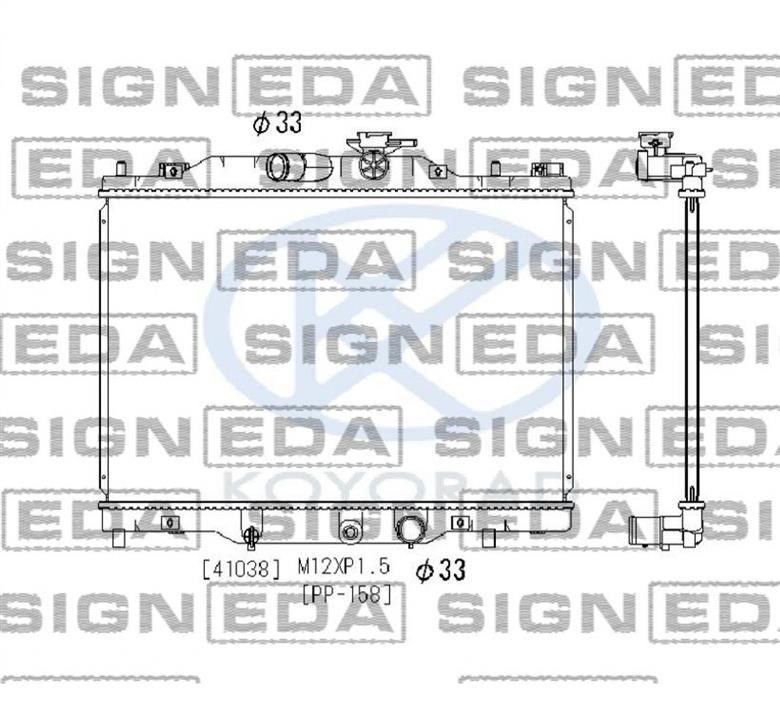 RA606117Q Signeda Радиатор охлаждения двигателя