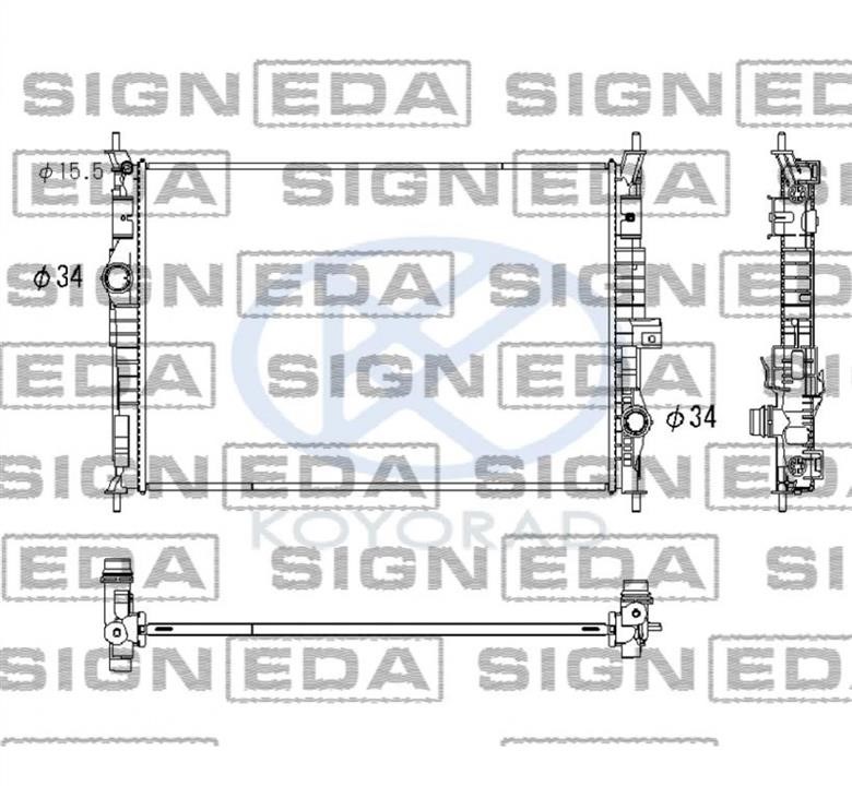 Signeda RA636014Q Радіатор охолодження двигуна RA636014Q: Приваблива ціна - Купити в Україні на EXIST.UA!