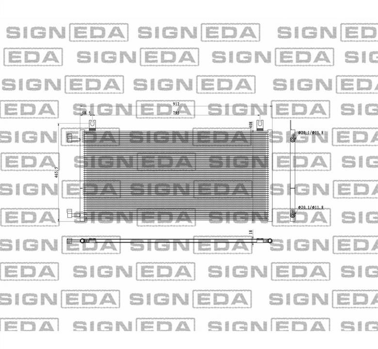 Радиатор кондиционера Шевроле: RC3026 Signeda Радиатор кондиционера (Конденсатор)