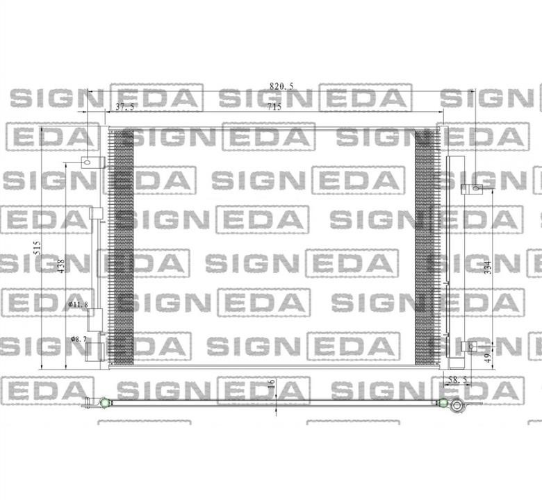 RC3036 Signeda Радіатор кондиціонера (Конденсатор)