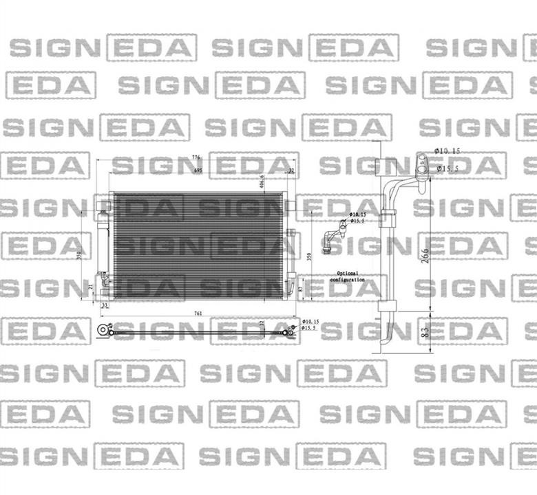 Signeda RC3639 Радіатор кондиціонера (Конденсатор) RC3639: Купити в Україні - Добра ціна на EXIST.UA!