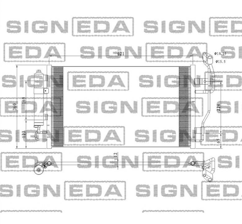 RC4368 Signeda Радиатор кондиционера (Конденсатор)