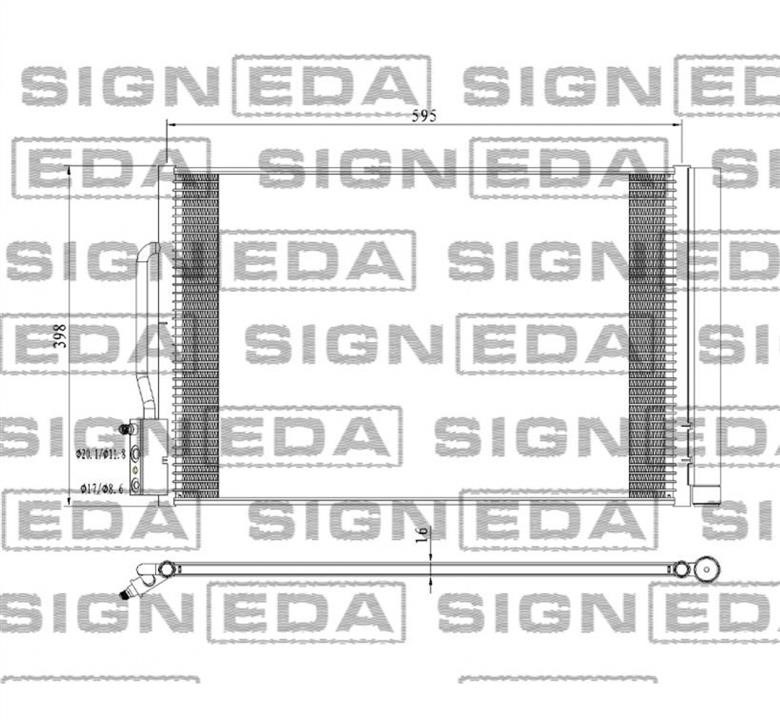 RC30026 Signeda Радиатор кондиционера (Конденсатор)