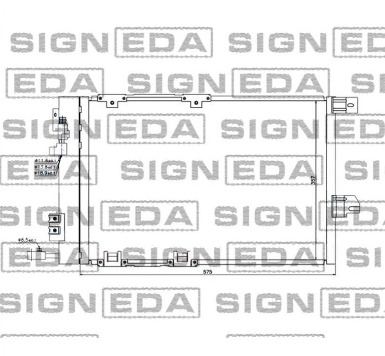 Конденсер кондиционера Opel Zafira A (Опель Зафира А): RC94384H Signeda Радиатор кондиционера (Конденсатор)