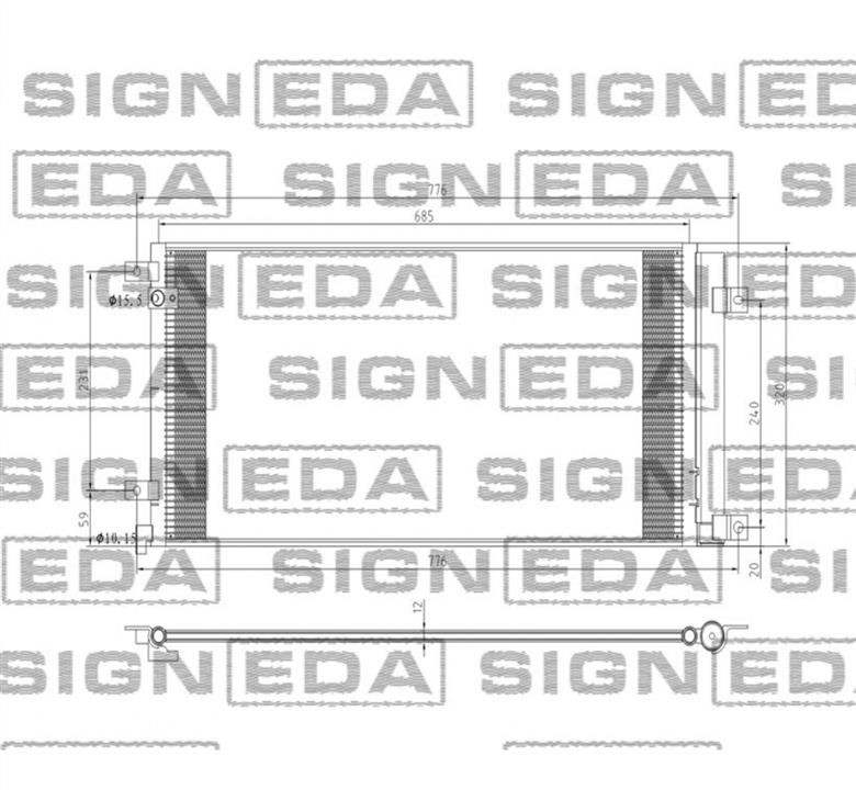 RC94774 Signeda Радиатор кондиционера (Конденсатор)