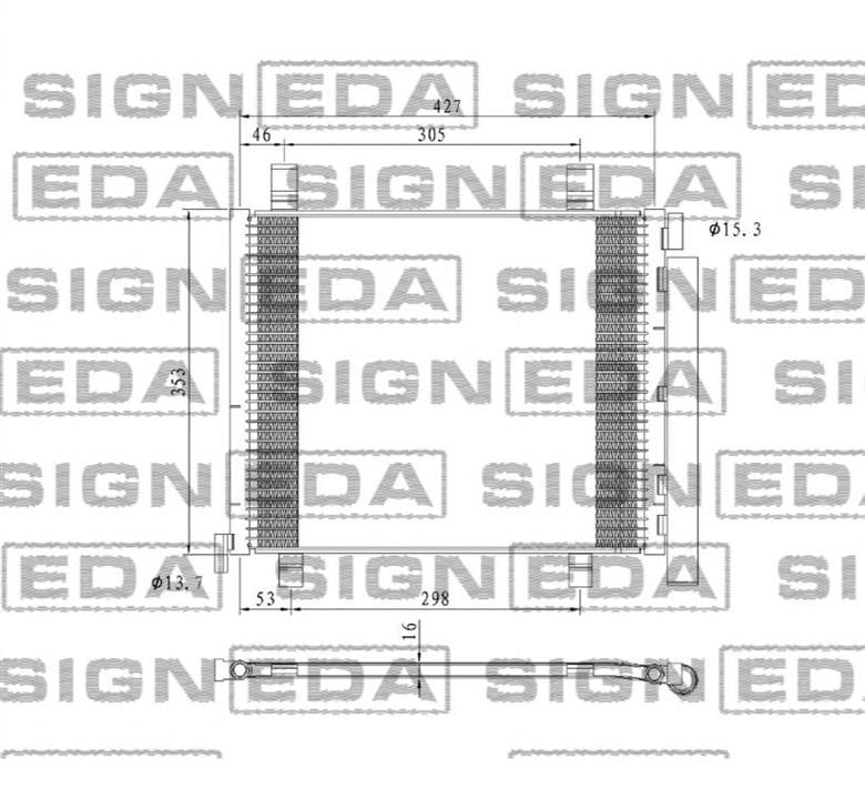 RC940254 Signeda Радиатор кондиционера (Конденсатор)