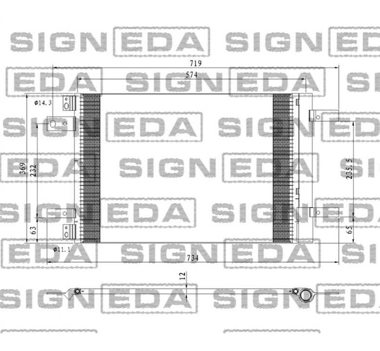 RC940458 Signeda Радиатор кондиционера (Конденсатор)