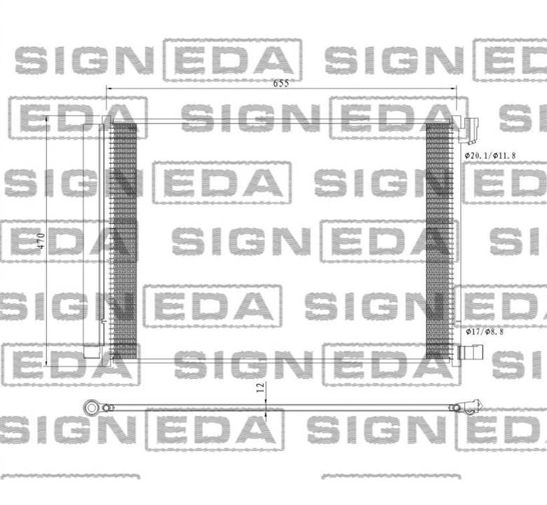 RC940519 Signeda Радіатор кондиціонера (Конденсатор)