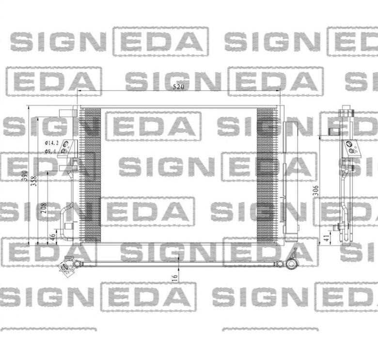 RC940771 Signeda Радіатор кондиціонера (Конденсатор)