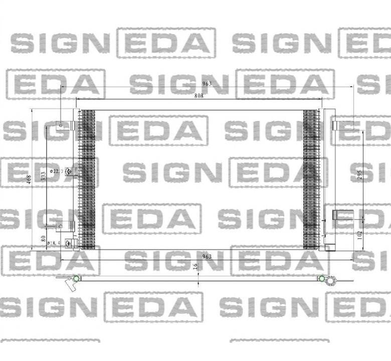Радіатор кондиціонера Форд США: RCFD39168A Signeda Радіатор кондиціонера (Конденсатор)