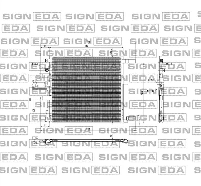 RDG39061A Signeda Радиатор кондиционера (Конденсатор)