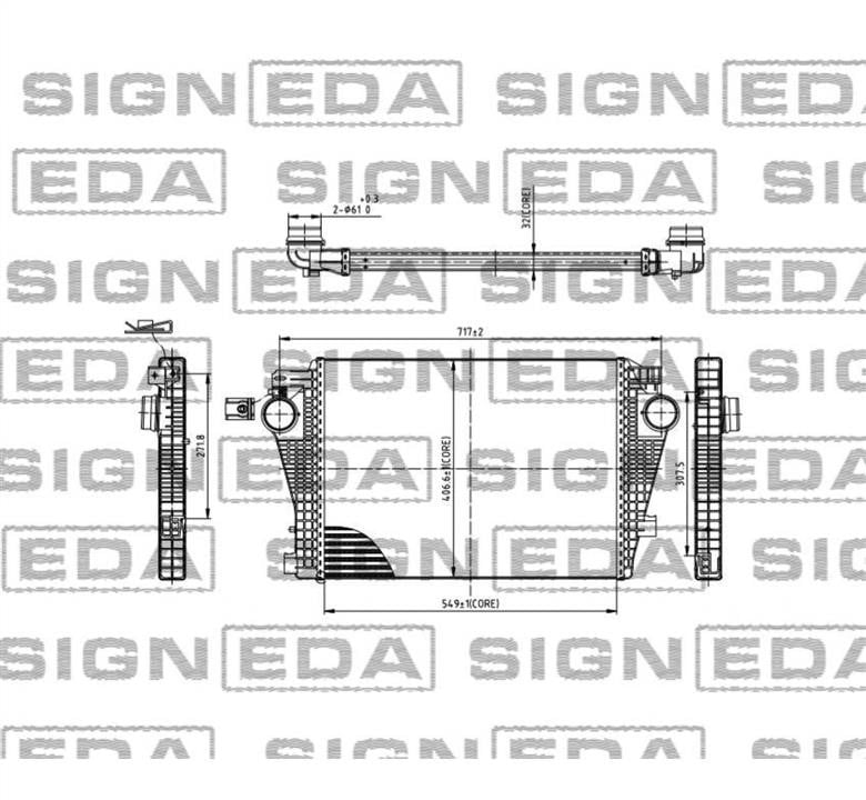 Інтеркулер турбіни Шевроле: RI18071Q Signeda Інтеркулер